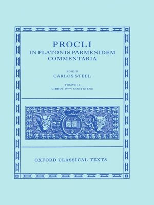 cover image of Procli In Platonis Parmenidem Commentaria II